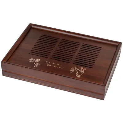Tea tray dark grid tea master