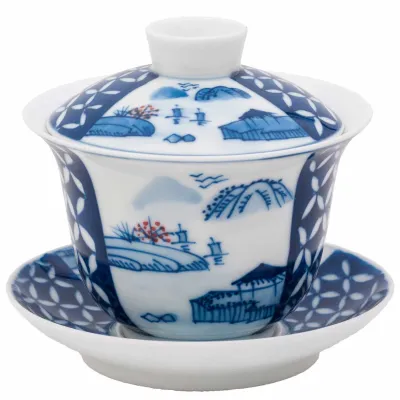 Gaiwan Landscape & Flowers