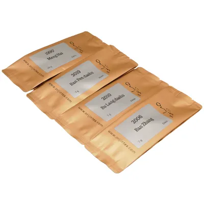 Set of 4 shu puerh tea samples