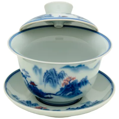 Gaiwan with hook-on lid Mountains