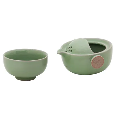 Celadon Gaiwan and matching cup
