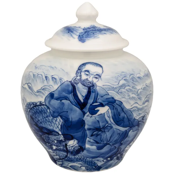 Product Jar Arhat and Dragon amid Waves Image