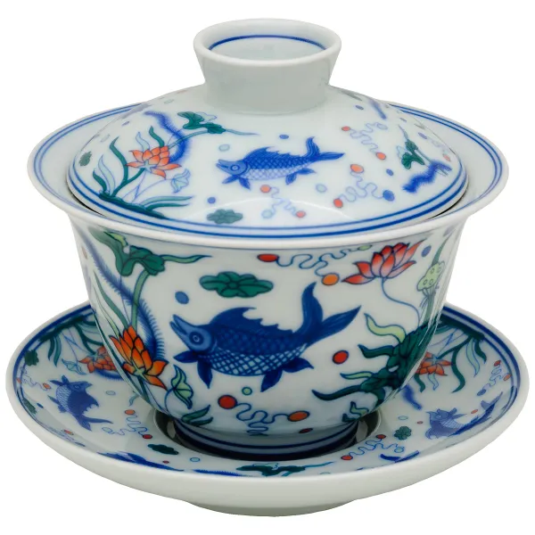 Product Gaiwan rybky v akváriu se samodržícím víčkem Image