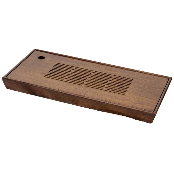 Product Long Brown Bamboo Tea Tray Image