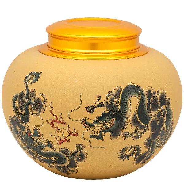 Product Yixing Tea Jar 500g - Dragons (Low) Image
