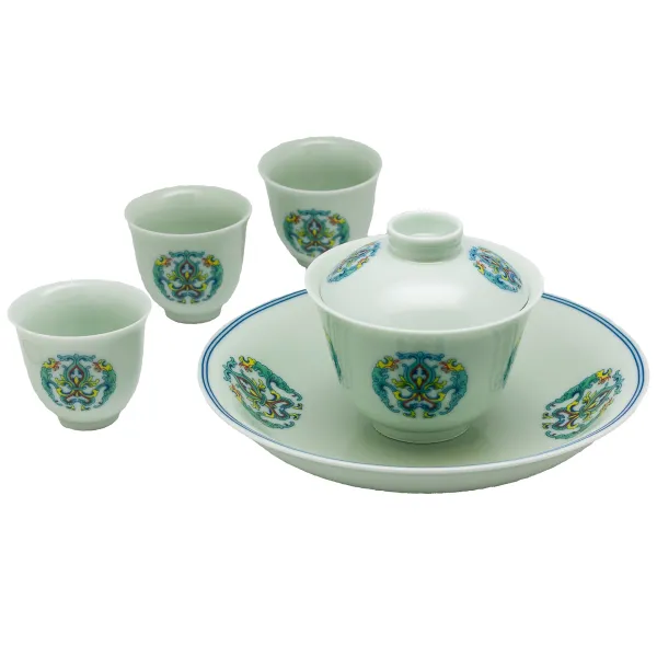 Product Porcelain Tea Set with Plate Image