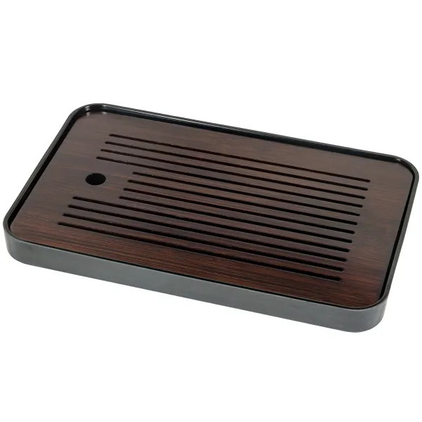 Product Tea tray bamboo-plastic rounded dark Image