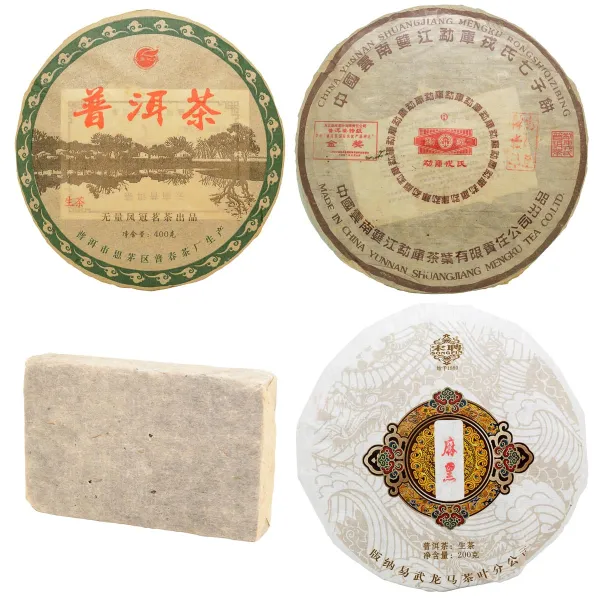 Product Set of 4 sheng puerh tea samples Image